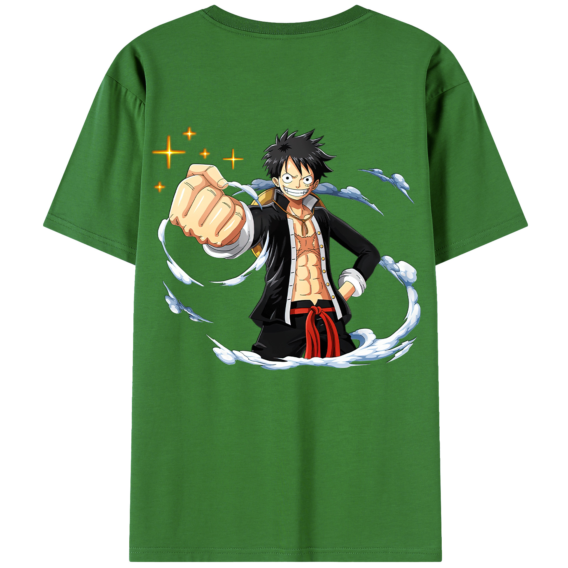 ワンピース モンキー・D・ルフィ ONE PIECE Monkey D. Luffy レディース半袖Tシャツ(バックプリント)